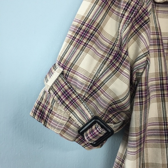 RELATIVITY Plaid Elbow Sleeve Cropped Jacket - Picture 12 of 15